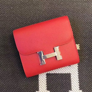 エルメス コンスタンス コンパクト ミニ ヴォーエプソン 二つ折り財布 he-co-0092
