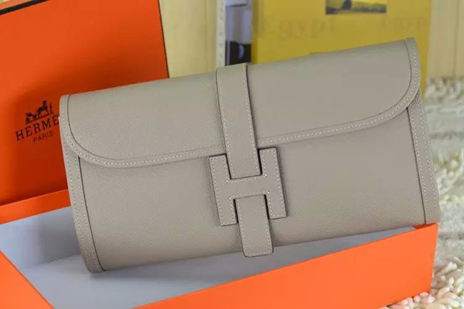 HERMESスーパーコピー ジジェ エラン[Jige Elan] （シロステッチ） エプソン グレー he-jd-1245 - 商品画像 4