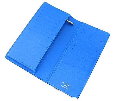 LOUIS VUITTONスーパーコピー M63300 タイガ ポルトフォイユ ブラザ 小銭入れ付長財布 ノワール×ブルー - 商品画像 4