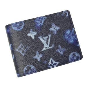 LOUIS VUITTON ルイ・ヴィトン 二つ折り財布 ポルトフォイユ・スレンダー ダークブルー モノグラムレザー M80464 - 商品画像 2