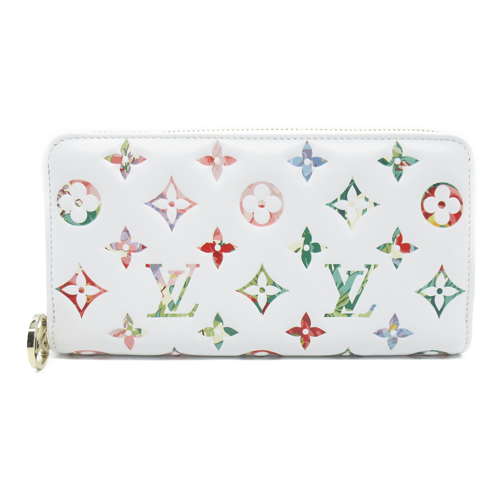 ルイヴィトンラウンドファスナー長財布コピー ジッピー・ウォレット LV ガーデン ラムレザー ホワイトマルチ M81694 - 商品画像 8
