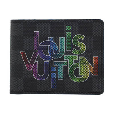 ルイヴィトンコピー LOUIS VUITTON 二つ折り財布 小銭入れなし ポルトフォイユ・ミュルティプル ダミエグラフィット N60302 - 商品画像 3