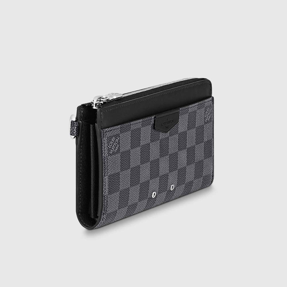 ルイヴィトンコピー カードケース メンズ ジッピードラゴンヌ リストレット スマートフォンケース ポーチ ダミエグラフィット LOUIS VUITTON N60379 グレー ブラック - 商品画像 4