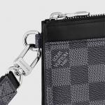 ルイヴィトンコピー カードケース メンズ ジッピードラゴンヌ リストレット スマートフォンケース ポーチ ダミエグラフィット LOUIS VUITTON N60379 グレー ブラック - 商品画像 3