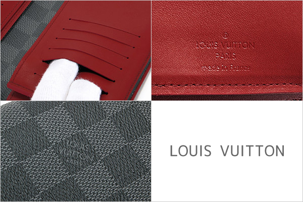 ルイヴィトンスーパーコピー LOUIS VUITTON 財布 長財布 メンズ レディース ダミエ・グラフィット ポルトフォイユ・ブラザ ボルドー N63254 - 商品画像 4
