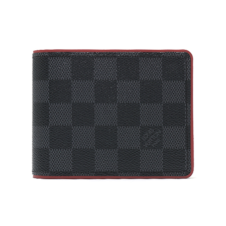 ルイヴィトンコピー LOUIS VUITTON 二つ折財布【札入れ】 ダミエ グラフィット ポルトフォイユ・ミュルティプル グレー＆ボルドー N63260 メンズ - 商品画像 5
