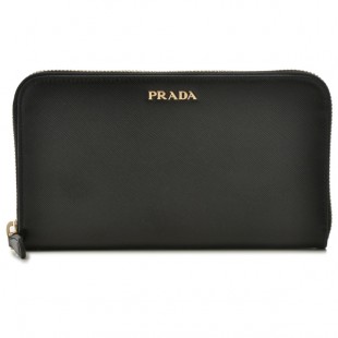 プラダコピー PRADA【SAFFIANO DOUBLE】ラウンドファスナー長財布NERO+FUOCO (ブラック/レッド) 1M0506 2E53 D9A