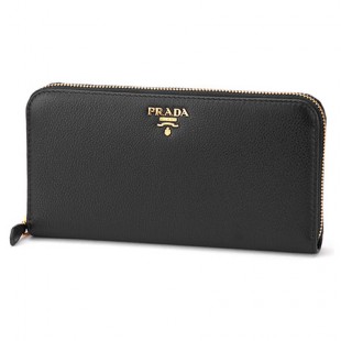 プラダスーパーコピー 長財布(ラウンドファスナー) PRADA 1M0506 2E8V F0002財布 ヴィッテロ フェニックス VITELLO PHENIX レディース NERO(ネロ) ブラック 黒 シンプル