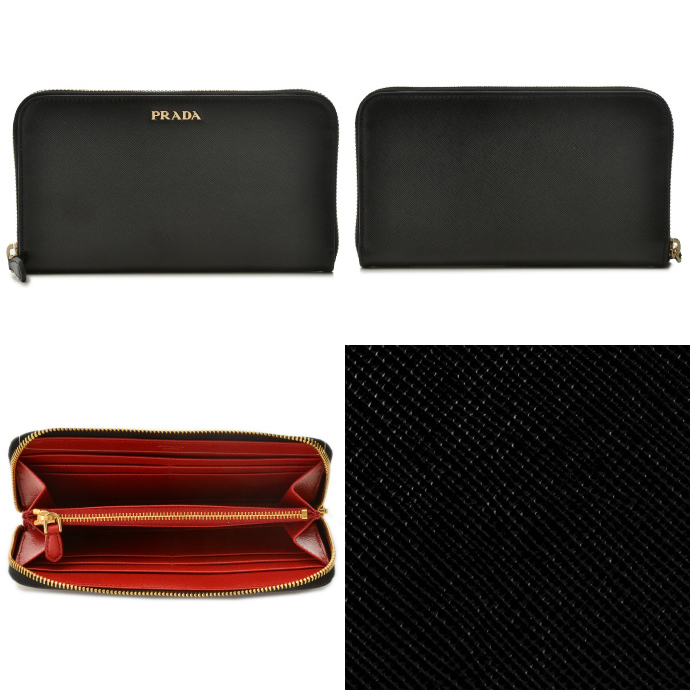 プラダコピー PRADA【SAFFIANO DOUBLE】ラウンドファスナー長財布NERO+FUOCO (ブラック/レッド) 1M0506 2E53 D9A - 商品画像 2