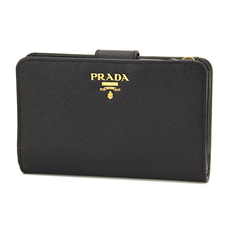 PRADAコピー 1M1225 財布 サフィアーノ メタル SAFFIANO METAL レディース NERO(ネロ) ブラック 黒 二つ折り - 商品画像 3