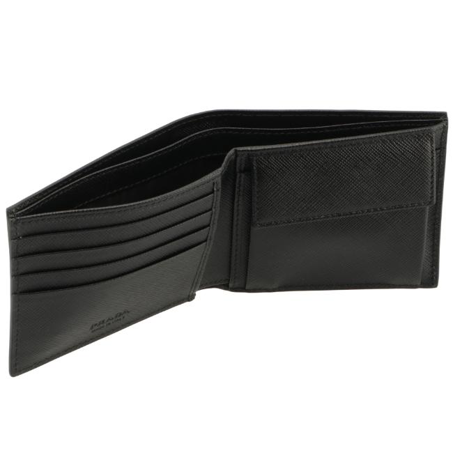 コピープラダ/PRADA 財布 メンズ レザー 二つ折り財布 NERO 2MO738-2D1Q-002 - 商品画像 1