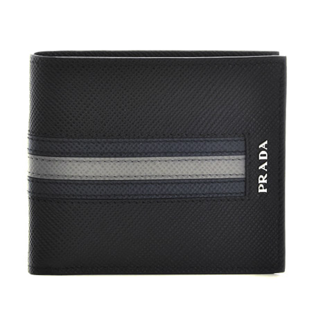 プラダコピー PRADA 2015年秋冬新作 型押しカーフスキン メンズ 二つ折り財布 2MO738 2E0L 002 - 商品画像 3