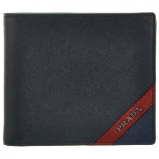 プラダスーパーコピー PRADA 財布 2017年秋冬新作 SAFFIANO サフィアーノ 二つ折り財布 ネイビー系 2MO738 2EGO VE2