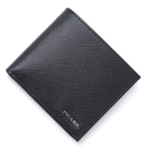 プラダコピー PRADA 2つ折り 財布 小銭入れ付き ブラック メンズ 黒 小物 レザー 革小物 ギフト プレゼント 2mo738 c5s f0g52 SAFFIANO サフィアーノ