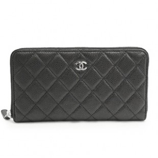 シャネルスーパーコピー財布 CHANEL シャネル 財布 ラウンドファスナ レザー キャビアスキン キルティング マトラッセ ブラック×ボルドー A50097 Y06500 C3906 CAVIAR BKBO/SV