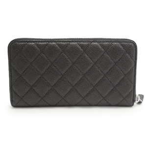 シャネルスーパーコピー財布 CHANEL シャネル 財布 ラウンドファスナ レザー キャビアスキン キルティング マトラッセ ブラック×ボルドー A50097 Y06500 C3906 CAVIAR BKBO/SV - 商品画像 7