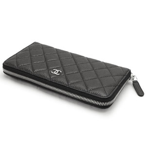シャネルスーパーコピー財布 CHANEL シャネル 財布 ラウンドファスナ レザー キャビアスキン キルティング マトラッセ ブラック×ボルドー A50097 Y06500 C3906 CAVIAR BKBO/SV - 商品画像 4